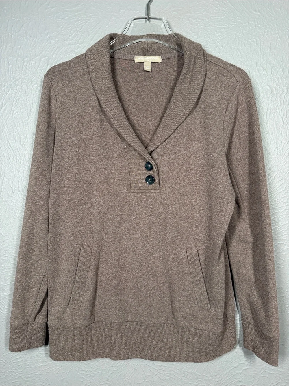 Banana Republic Shawl Collar Button Pullover Sweater Men's Size Medium